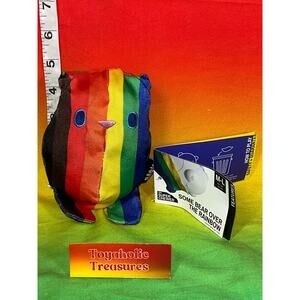 Bark Box Super Chewer Some Bear Over The Rainbow Medium Dog Toy